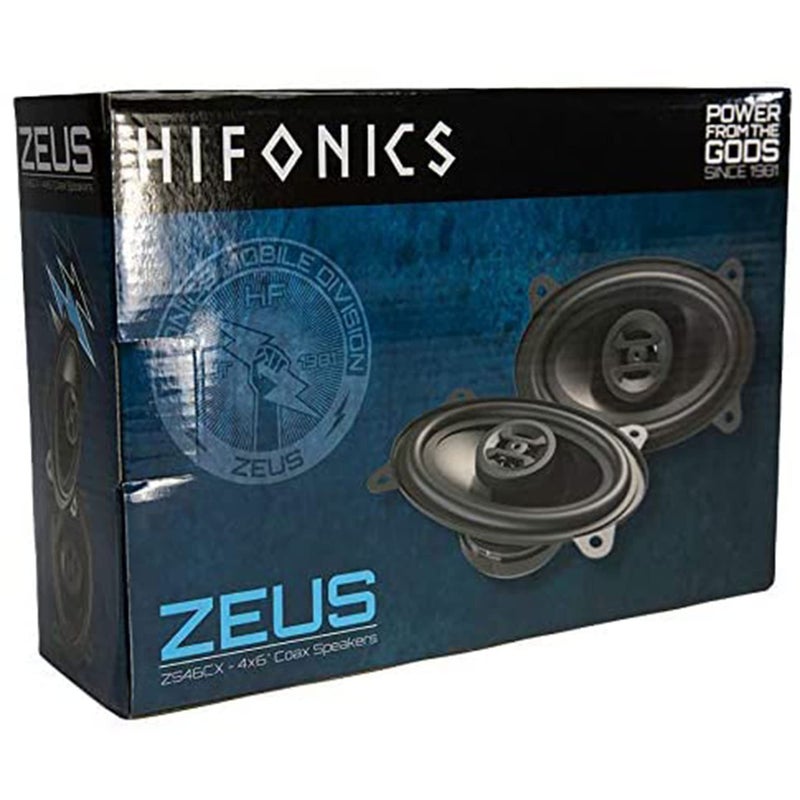 Hifonics Zeus ZS46CX 4x6 Inch 2 Way 200W Car Audio Coaxial Speaker System with Mylar Dome Tweeter and Alpha Cellulose Poly Woofers, Pair - Image 5